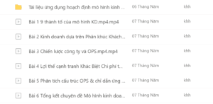 Khóa học Vũ Long Mô hình & Chiến lược kinh doanh