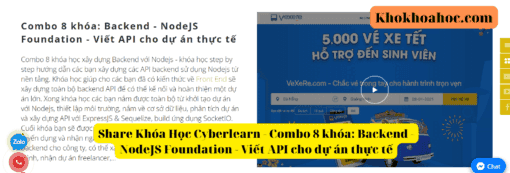 Share Khóa Học Cyberlearn - Combo 8 khóa Backend - NodeJS Foundation - Viết API cho dự án thực tế