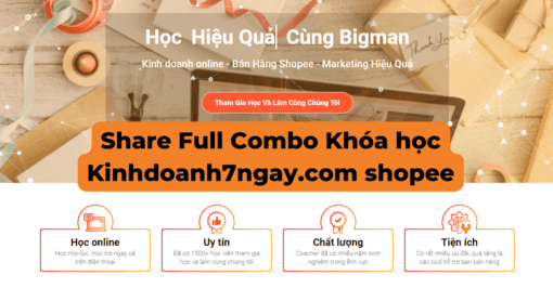 Share Full Combo Khóa học Kinhdoanh7ngay.com shopee