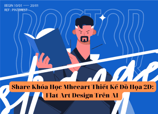 Share Khóa Học Mheeart Thiết Kế Đồ Họa 2D Flat Art Design Trên AI