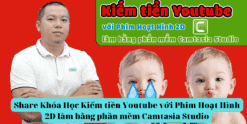 Share Khóa Học Kiếm tiền Youtube với Phim Hoạt Hình 2D làm bằng phần mềm Camtasia Studio