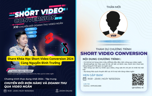 Share Khóa Học Short Video Conversion 2024 Cùng Nguyễn Đình Trưởng