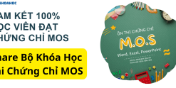 Share Bộ Khóa Học Thi Chứng Chỉ MOS miễn phí