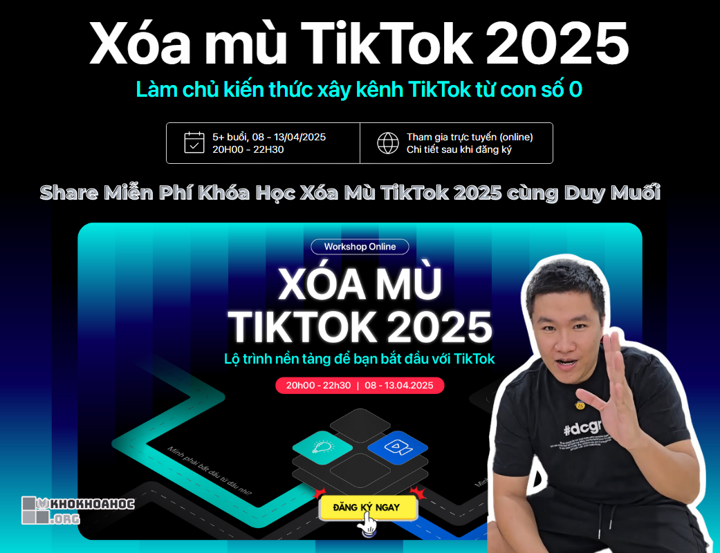Share Miễn Phí Khóa Học Xóa Mù TikTok 2025 Cùng Duy Muối 