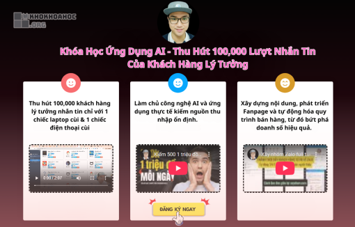 Share Khóa Học Ứng Dụng AI - Thu Hút 100,000 Lượt Nhắn Tin Của Khách Hàng Lý Tưởng